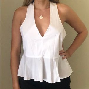Zara Peplum White Top
